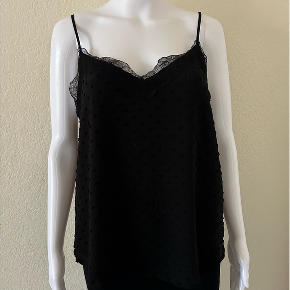 SO Swiss Dot Chiffon Lace Camisole top in Blush and Black - medium - Picture 4 of 10